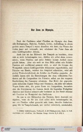 Der Zeus zu Olympia