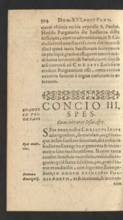 Concio III. Spes.