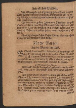 Für die Wartzen.