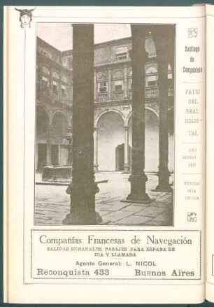 Santiago de Compostela : [Vista del] Patio del Real Hospital