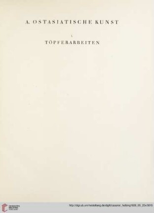 I. Töpferarbeiten (Nr. 1-135)