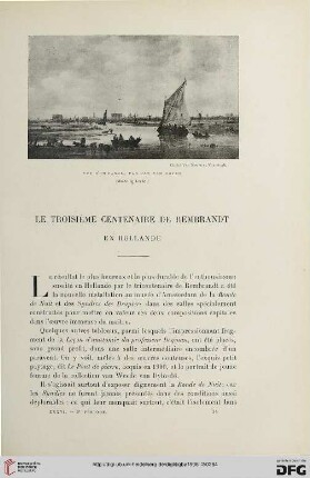 3. Pér. 36.1906: Le troisième centenaire de Rembrandt en Hollande