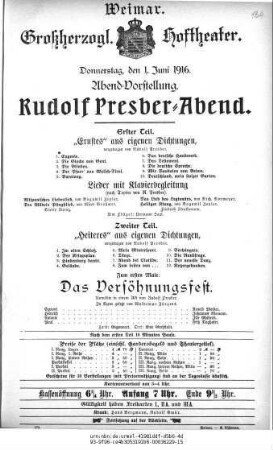 Rudolf Presber=Abend