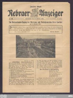 Nebraer Anzeiger : amtliches Blatt des Magistrats, der Polizeiverwaltung und des Amtsgerichts der Stadt Nebra, Zweites Blatt