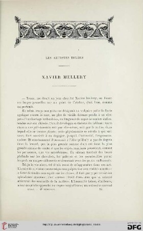 2. Pér. 31.1885: Xavier Mellery : les artistes belges