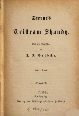 Tristram Shandy, 1