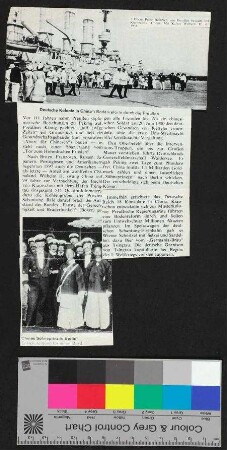 Zeitungsausschnitt zu Tsingtau