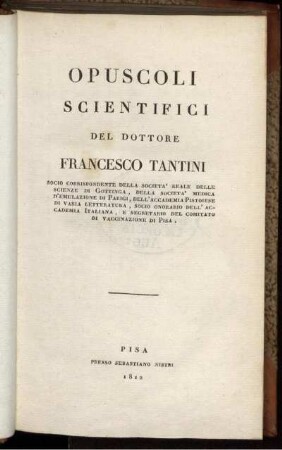 1: Opuscoli scientifici