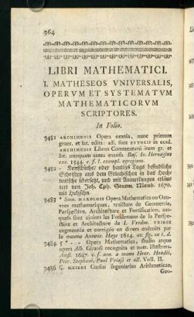 Libri Mathematici.