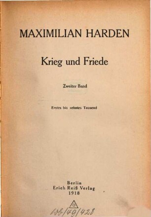 Krieg und Friede, 2