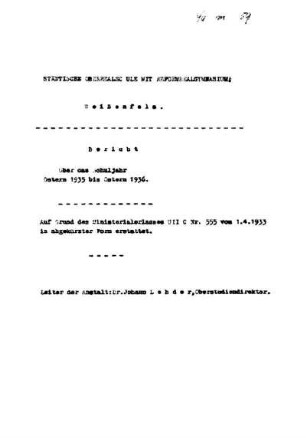 1935/36: Bericht ... - 1935/36