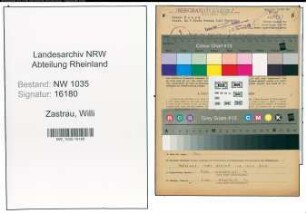 Entnazifizierung Willi Zastrau , geb. 08.06.1920 (Bueroangestellter)