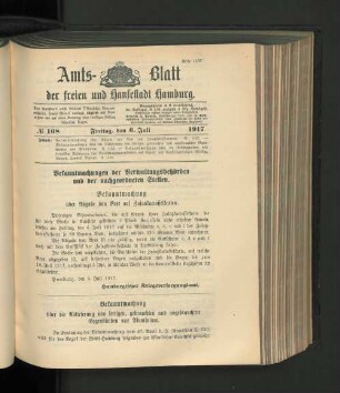 No. 168, 6. Juli 1917