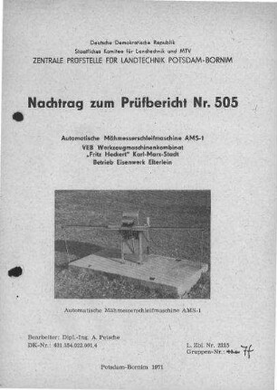 Automatische Mähmesserschleifmaschine AMS-2