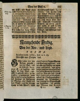333-351, Neunzehende Predig. Von der Reu und Leyd