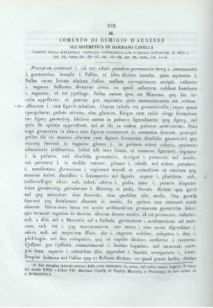 II. Comento di Remigio d'Auxerre all'Aritmetica di Marziano Capella.