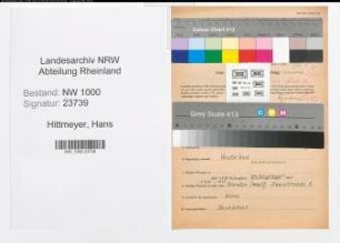 Entnazifizierung Hans Hittmeyer, geb. 09.09.1892 (Landesinspektor)