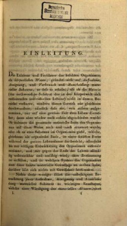 Pathologie und Therapie der Krankheiten mit materieller Grundlage. 1. (1827). - XIV, 359 S.