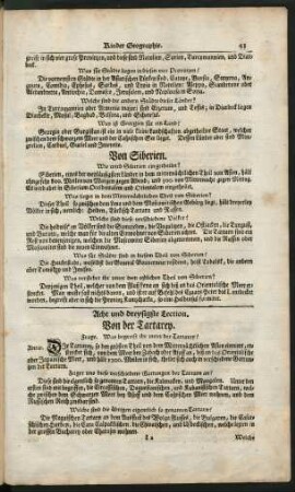 Acht und dreysigste Lection. Von der Tartarey