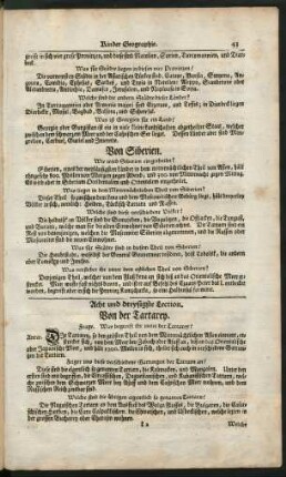 Acht und dreysigste Lection. Von der Tartarey