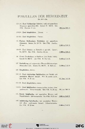 Porzellan der Herold-Zeit (Nr. 117-238)