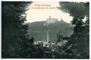 Rochsburg. Schloss, vom Promenadenweg