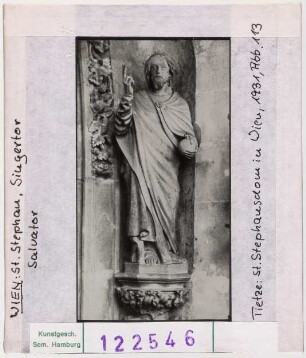 Wien, Stephansdom: Singertor, Christus Salvator