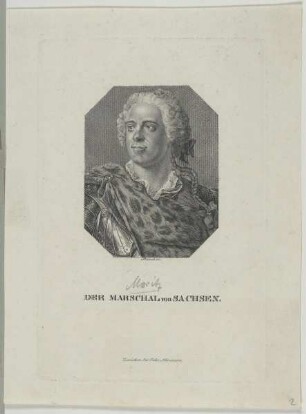 Bildnis des Moritz, Marschal von Sachsen