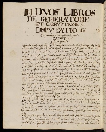 276v-309v, In duos libros de generatione et corruptione Aristotelis