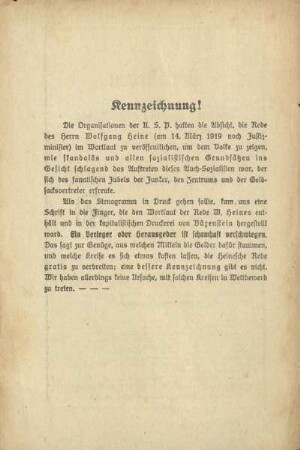 Kennzeichnung!