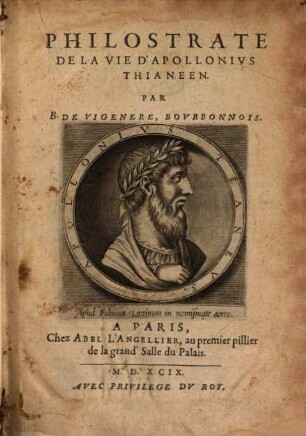 Philostrate de la vie d'Apollonius Thianeen