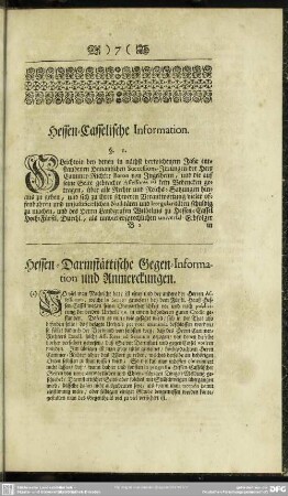 Hessen-Casselische Information