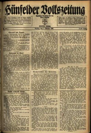 Ausgabe vom Freitag, den 07. Oktober 1921.