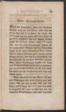 Der Kleinstädter