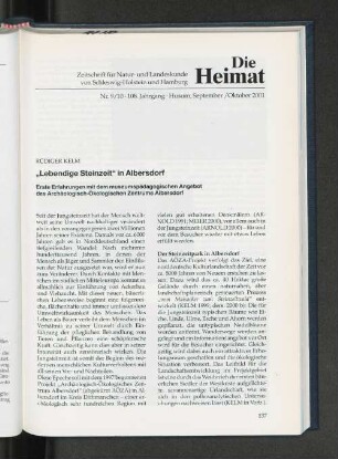 "Lebendige Steinzeit" in Albersdorf