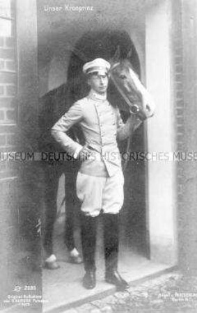 Kronprinz Wilhelm mit Pferd