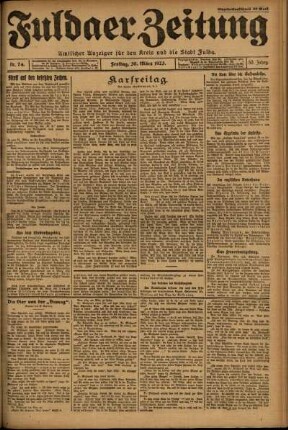 Ausgabe vom Freitag, den 30. März 1923.