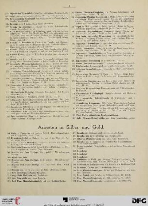 Arbeiten in Silber und Gold (Nr. 264-350)