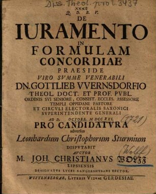 De Iuramento In Formulam Concordiae