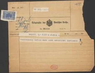 Brief an Ludwig Strecker  an B. Schott's Söhne : 29.07.1916