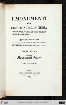 Band 1,3,2: I monumenti dell'Egitto e della Nubia: Monumenti storici