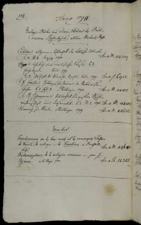 Verlags-Bücher und Druk-Artikel des Buchdruckers Rosenbusch´s allhier. Michaelis Messe. - Verehrt.