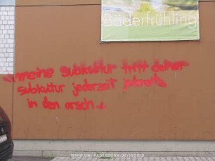 ,,meine Subkultur tritt deiner Subkultur jederzeit jederorts in den arsch."