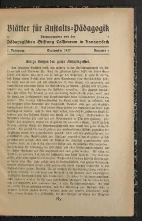 Einige Stützen des guten Anstaltsgeistes