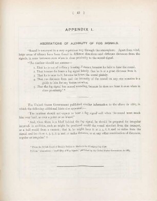 Appendix I. Aberrations of audibility of fog signals