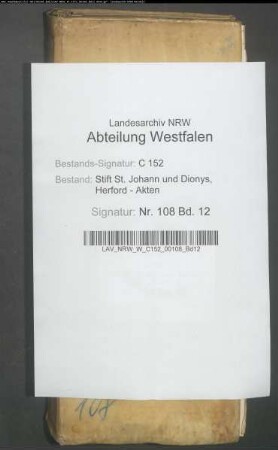 Rechnung der Neustädter Kirche zu Herford.