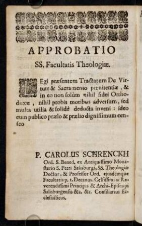 4v-5v, Approbatio; R. R. PP. Defendentibus; ...
