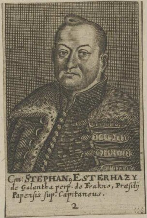 Bildnis des Stephanus EsterhazyBildnis Stephan (István) Eszterházy (von Galántha)