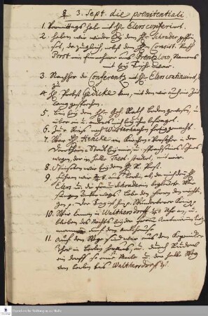 Auszug aus dem Tagebuch von Johann Anastasius Freylinghausen.