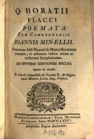 Q. Horatii Flacci poemata